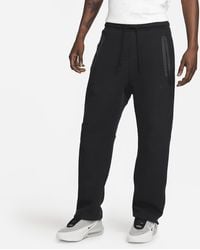 Nike - Pantaloni tuta con orlo aperto sportswear tech fleece - Lyst