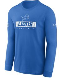 Nike - Detroit Lions Sideline Team Issue Dri-fit Nfl Long-sleeve T-shirt - Lyst
