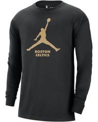 Nike - T-shirt a manica lunga boston celtics essential jordan nba - Lyst