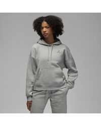Nike - Felpa pullover in fleece con cappuccio jordan brooklyn - Lyst