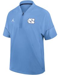 Nike - North Carolina Sideline Coach Brand College 1/2-Zip Short-Sleeve Hooded Jacket - Lyst