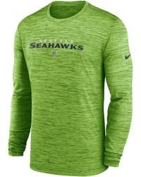 Seattle Seahawks Nike Dri-Fit Cotton Long Sleeve Raglan T-Shirt