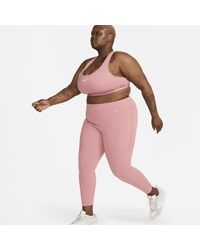 Nike - Universa Medium-support High-waisted 7/8 Leggings With Pockets (plus Size) - Lyst