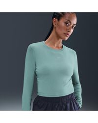 Nike - Sportswear Chill Knit Slim Long-Sleeve Cropped Top - Lyst