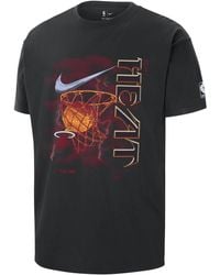 Nike - T-shirt miami heat courtside max90 nba - Lyst