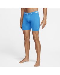 Nike 3-pack Dri-fit Essential Long Leg Boxer Briefs in Blue for Men | Lyst