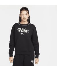 Nike - Felpa a girocollo in fleece sportswear - Lyst