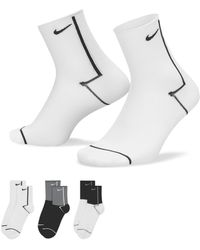 Nike - Everyday Plus Lightweight Training Ankle Socks (3 Pairs) - Lyst