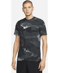 Nike Hypercool Dri-fit Camo T-shirt in Gray for Men | Lyst