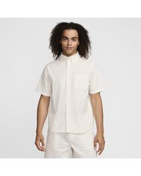 Nike - Life Short-sleeve Seersucker Button-down Shirt Polyester - Lyst