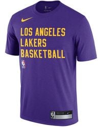 Nike - Los Angeles Lakers Dri-fit Nba Practice T-shirt Polyester - Lyst