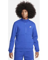 Nike - Sportswear Club Brushed-back 1/2-zip Sweatshirt Cotton - Lyst