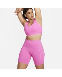 Nike - Universa Medium-support High-waisted 20cm (approx.) Biker Shorts With Pockets Nylon - Lyst