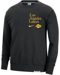 Nike - Los Angeles Lakers Standard Issue Dri-fit Nba Crew-neck Sweatshirt - Lyst