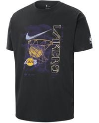 Nike - Los Angeles Lakers Courtside Max90 Nba T-shirt Cotton - Lyst
