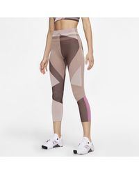 Nike Sculpt Icon Clash High-waisted 7/8 Training Tights - Brown