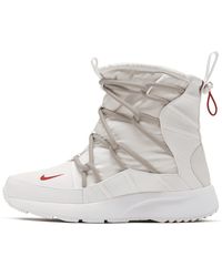 Nike Tanjun High Rise Shoes In White, - Metallic