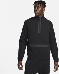 Nike - Felpa con zip a metà lunghezza sportswear tech fleece - Lyst