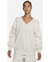 Nike - Sportswear Phoenix Fleece Oversized V-neck Sweatshirt - Lyst
