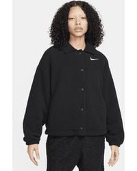 Nike - Sportswear Collared High-pile Fleece Jacket - Lyst