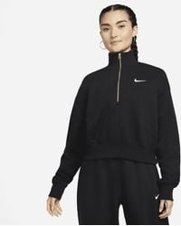Nike - Sportswear Phoenix Fleece Cropped Sweatshirt Met Halflange Rits - Lyst