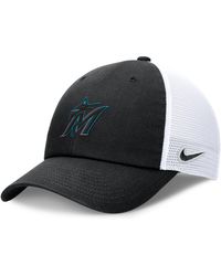 Nike - Miami Marlins Evergreen Club Mlb Trucker Adjustable Hat - Lyst