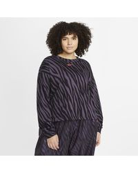 nike rally metallic clash print crew