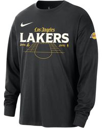 Nike - Los Angeles Lakers Nba Long-sleeve Max90 T-shirt Cotton - Lyst