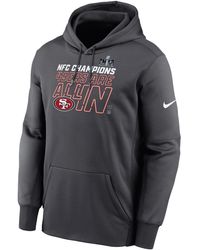 Nike - San Francisco 49ers 2023 Nfc Champions Trophy Collection Therma Nfl Pullover Hoodie - Lyst