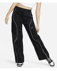 Nike - Sportswear High-waisted Woven Trousers Cotton - Lyst