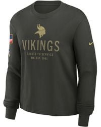 Nike - Minnesota Vikings Salute To Service Sideline Dri-Fit Nfl Long-Sleeve T-Shirt - Lyst