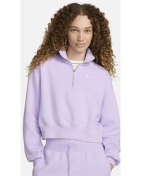 Nike - Sportswear Phoenix Fleece 1/2-zip Cropped Sweatshirt - Lyst