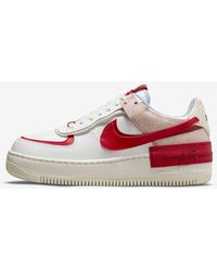 Nike Leather Air Force 1 Shadow Basketball Shoes in White - Lyst