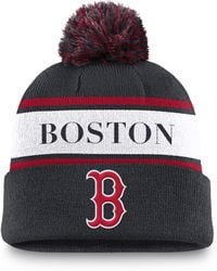 Nike - Cleveland Guardians Team Stripe Peak Mlb Cuffed Pom Beanie - Lyst