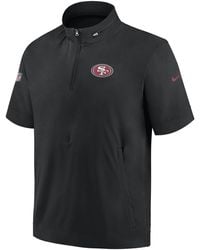 San Francisco 49ers Nike Sideline Impact Lockup Performance Pullover Hoodie  - Scarlet/Black