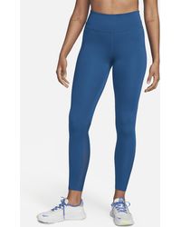 Nike - One Mid-rise 7/8 Mesh-panelled leggings 50% Recycled Polyester - Lyst