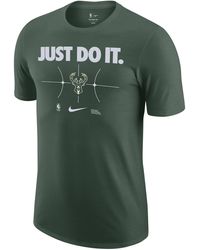 Nike - T-shirt milwaukee bucks essential nba - Lyst