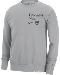Nike - Brooklyn Nets Standard Issue Dri-fit Nba Crew-neck Sweatshirt - Lyst