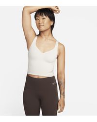 Nike - Canotta con bra imbottito a sostegno medio alate - Lyst