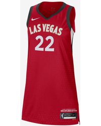 Nike A'ja Wilson Aces Explorer Edition Dri-fit Wnba Victory Jersey in University Red,Black,White