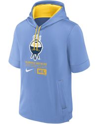 Nike - Milwaukee Brewers City Connect Mlb Short-sleeve Pullover Hoodie - Lyst