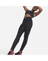 Nike - Go Firm-support Mid-rise Full-length Leggings With Pockets - Lyst