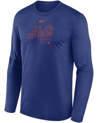 Nike - New York Mets Authentic Collection Practice Dri-fit Mlb Long-sleeve T-shirt - Lyst