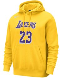 Nike - Los Angeles Lakers Club Nba Pullover Hoodie Cotton - Lyst