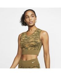 olive green nike crop top