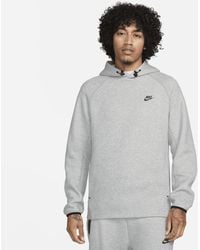 Nike Tech Fleece Graphic Pullover Hoodie in Grey for Men | Lyst UK