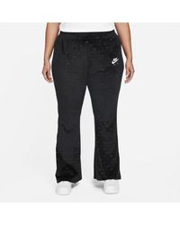 nike velour mid rise pants