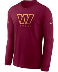 Nike Men's Washington Commanders Reflective Black Long Sleeve T-Shirt