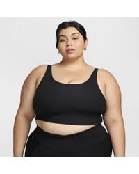 Nike - Zenvy Rib Light-Support Non-Padded Longline Sports Bra (Plus Size) - Lyst