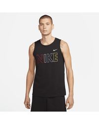 Nike Ace Logo Graphic Tank in Yellow for Men | Lyst